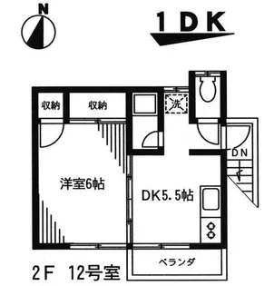 ヒルズB【2階】の間取り