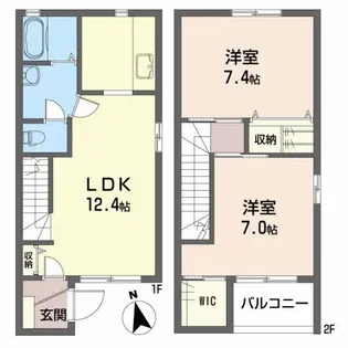 パッセルブランシェB【1階】の間取り