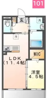 東京都葛飾区東金町3【アパート】の間取り