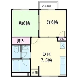 ハイツやすとみ【1階】の間取り