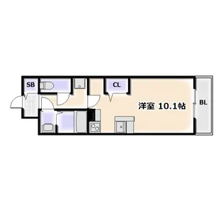 MELDIA CREST TAPP NAMBA-WEST【12階】の間取り