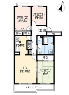URうらわイーストシティかえで街【2階】の間取り