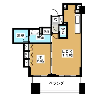 愛知県名古屋市東区泉1【マンション】の間取り