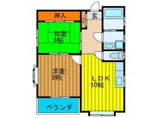 シャルムハイツ【1階】の間取り