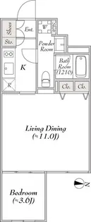 ミリアレジデンス南馬込【2階】の間取り