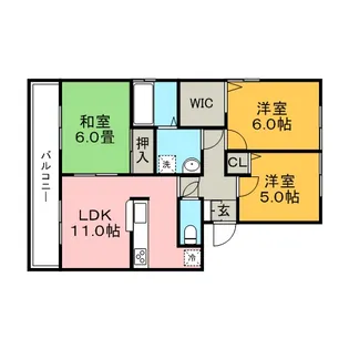 ハウスフリーデII【3階】の間取り