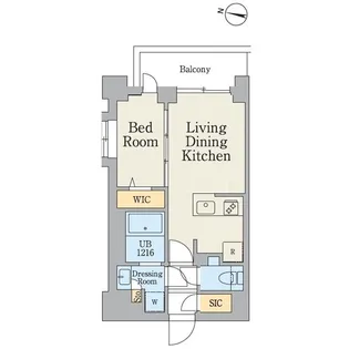 クレストコート大岡山【1階】の間取り