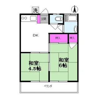 コーポ柳【1階】の間取り