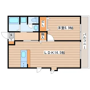 ライフコート18B【1階】の間取り