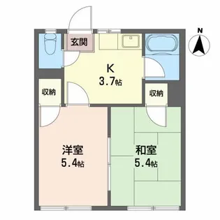プラザ菊池【1階】の間取り