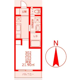Bright Stage Tsujido【1階】の間取り
