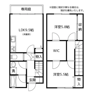 ファイン西荒屋D棟【1階】の間取り