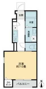 コンフォート明大前【1階】の間取り