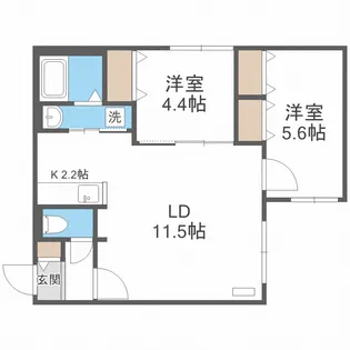 ブランシャールCIEL学園前【1階】の間取り