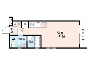 クオリア吹田【3階】の間取り