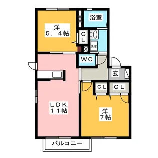 グレースメゾン小柳 L【2階】の間取り