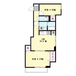 アヴァンス東大泉B【2階】の間取り