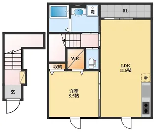 アンブルマント【2階】の間取り