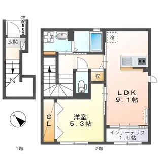 ATB天谷【2階】の間取り