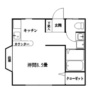 スカイハイツ光山【1階】の間取り