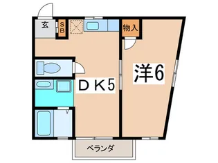 ガーデンビュー石神E【2階】の間取り