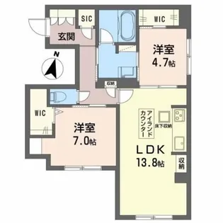 Paradiso琴平【1階】の間取り