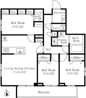ザ・パークマナー千駄木【2階】の間取り