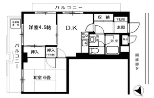 関東小滝橋第3マンション【10階】の間取り