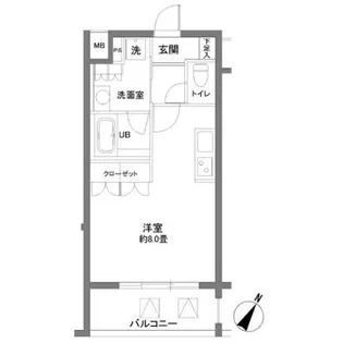 カスタリア大塚II【8階】の間取り