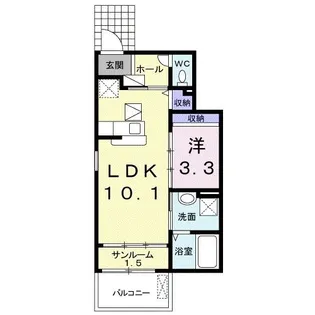 エスポワール小金井公園A【1階】の間取り