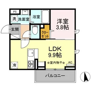 シュールメゾンII【3階】の間取り