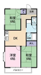 ハイツ佐野【2階】の間取り