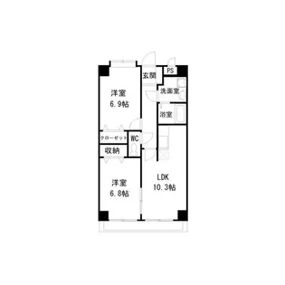 ボヌールII【1階】の間取り