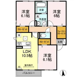 セントラル レジデンス C棟【1階】の間取り