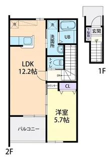クラシード【2階】の間取り