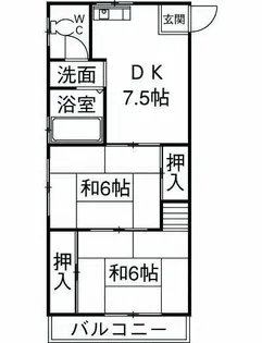 小碓ハイツ【2階】の間取り