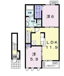 コンフォール・ベル・ウッドIII【2階】の間取り