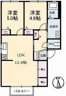 ディアス宮尾【2階】の間取り