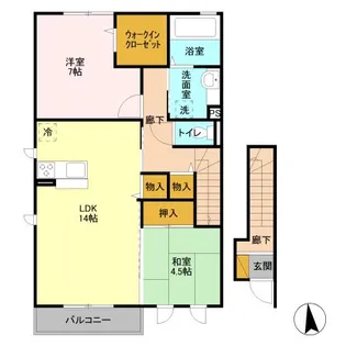 ロイヤルガーデン D【2階】の間取り