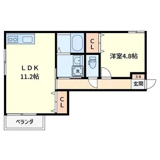 ビューノ・クレール【1階】の間取り