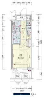 プレサンス 梅田北 ディア【9階】の間取り