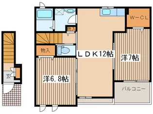 ハピネスII【2階】の間取り