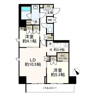 アルトステージ武蔵野【7階】の間取り