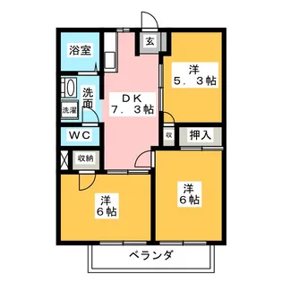 ラフォーレ西条A【1階】の間取り