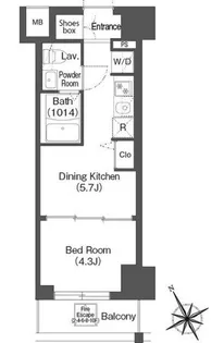 コンフォリア・リヴ根岸二丁目【3階】の間取り