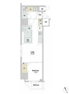 ロイジェント新橋【5階】の間取り