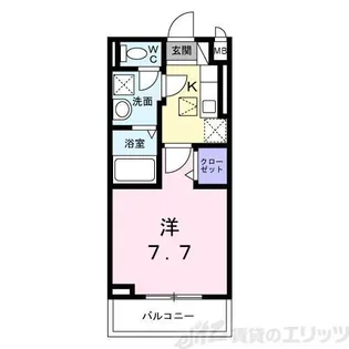 カーサモデルノ南摂津【1階】の間取り