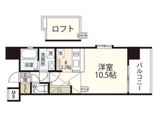 アイステージ十日市【6階】の間取り