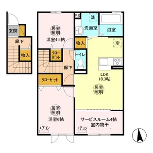 アクタス B【2階】の間取り