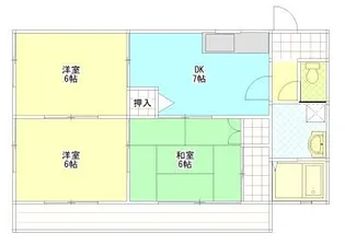 ビラパークサイド【1階】の間取り
